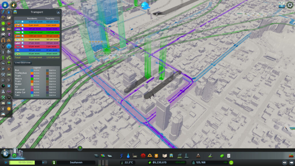 Cities Skylines Public Transport Lines Overview (2)