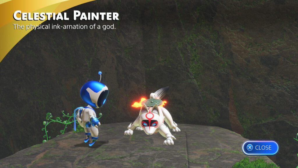 Astro Bot Celestial Painter Amaterasu from Okami